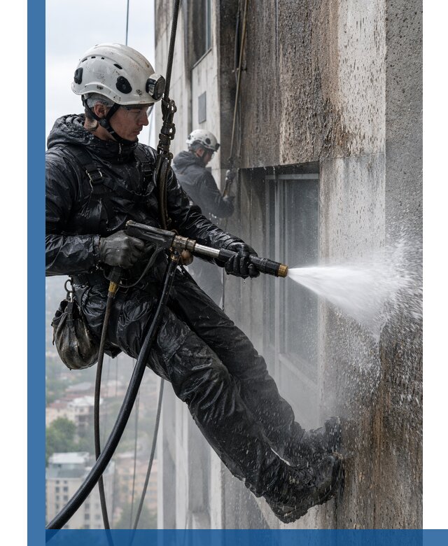 Гидроструйная очистка фасадов и конструкций в Набережных Челнах