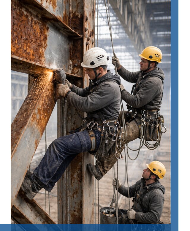 Зачистка металла от ржавчины в Набережных Челнах от 356 р. | ВЫСОТНИК-Нбр