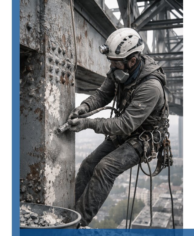 Удаление старой краски с металлических конструкций в Набережных Челнах