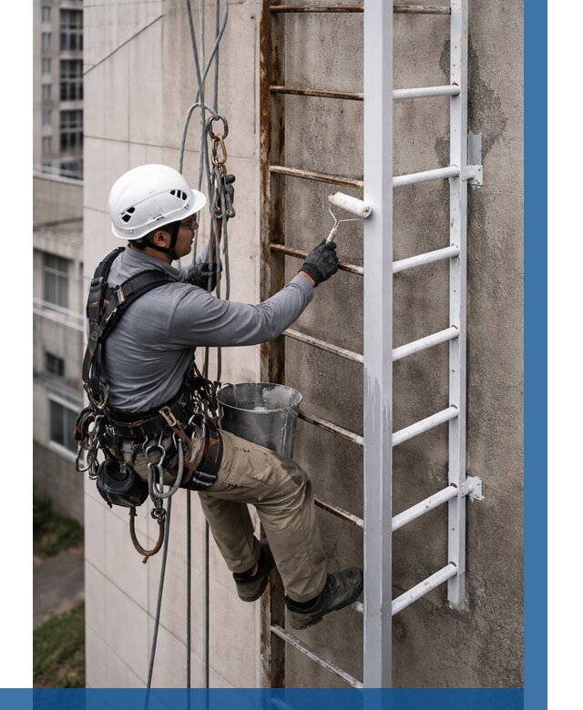 Покраска пожарных лестниц в Набережных Челнах от 4571 р. | ВЫСОТНИК-Нбр