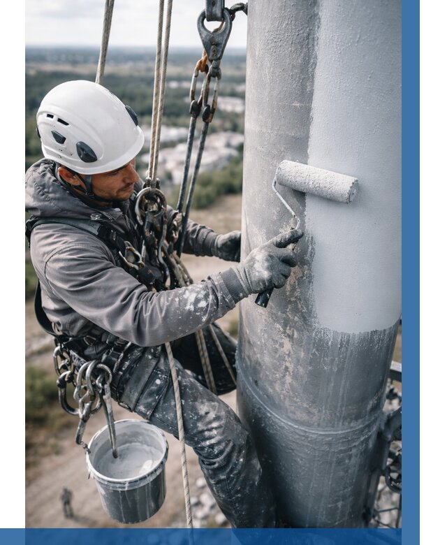 Покраска мачт связи под ключ в Набережных Челнах от 863 р. | ВЫСОТНИК-Нбр