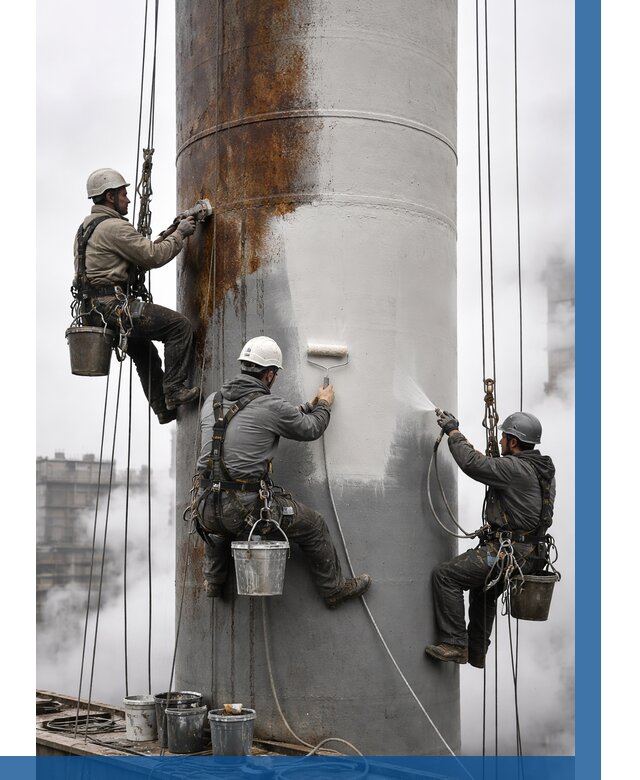 Покраска дымовых труб в Набережных Челнах от 8634 р. | ВЫСОТНИК-Нбр