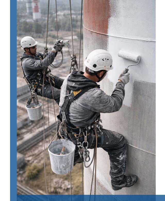 Покраска дымовых труб в Набережных Челнах: антикоррозийная защита и восстановление