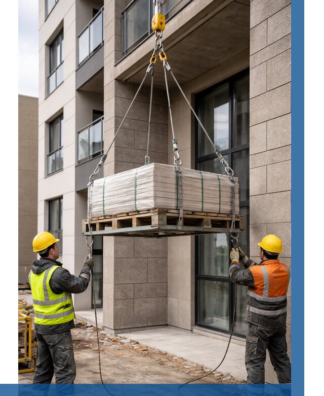 Подъем керамогранита на этаж в Набережных Челнах от 3555 р. | ВЫСОТНИК-Нбр