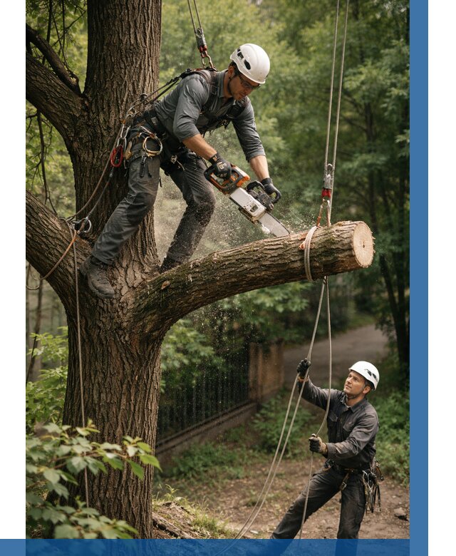 Спил деревьев альпинистами в Набережных Челнах от 8126 р. | ВЫСОТНИК-Нбр