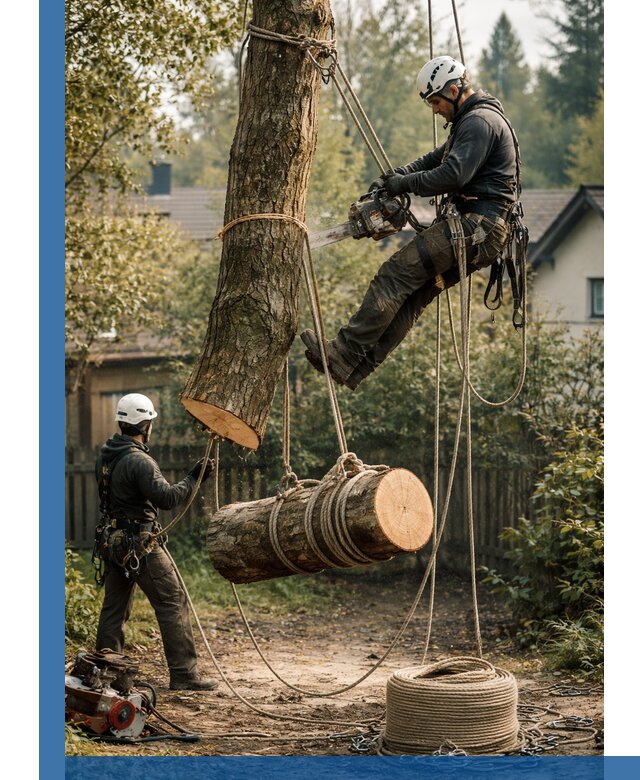 Валка деревьев частями в Набережных Челнах, безопасно и аккуратно