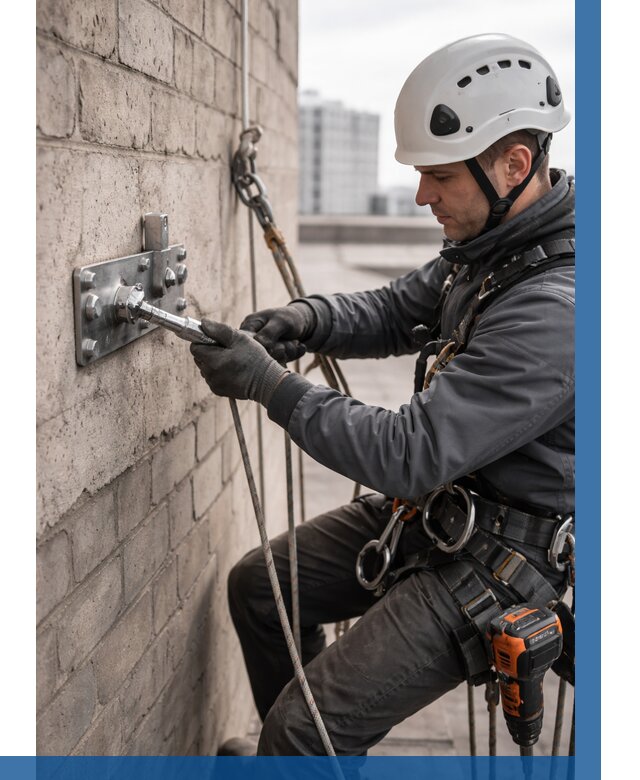 Установка анкерных точек в Набережных Челнах от 3555 р. | ВЫСОТНИК-Нбр